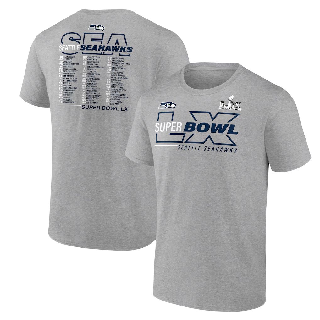 Men 2026 NFL Seattle Seahawks T-shirt grey 03